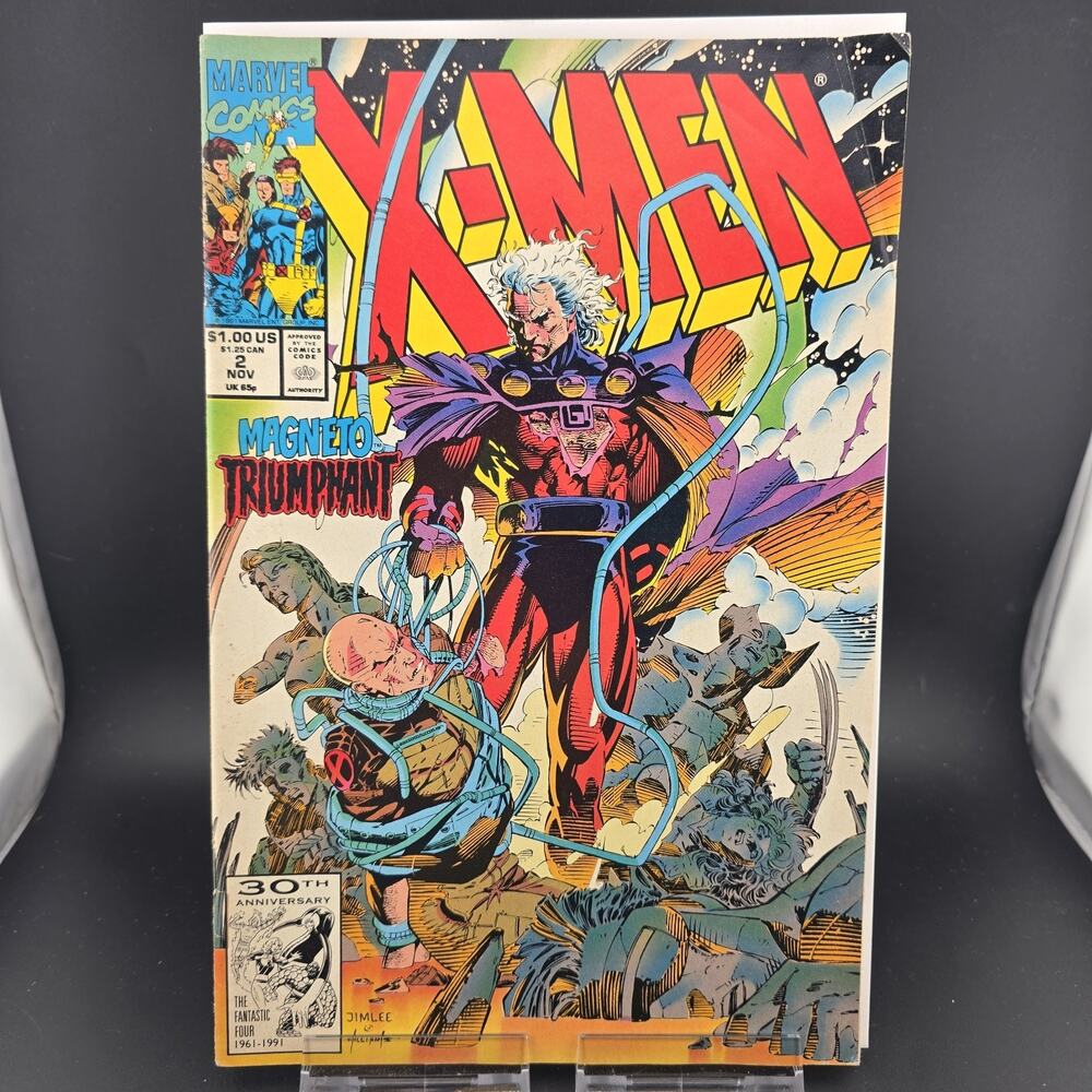 X-Men #2 (1991) VF Fine/Very Fine Direct Edition Jim Lee Magneto Triumphant Cove
